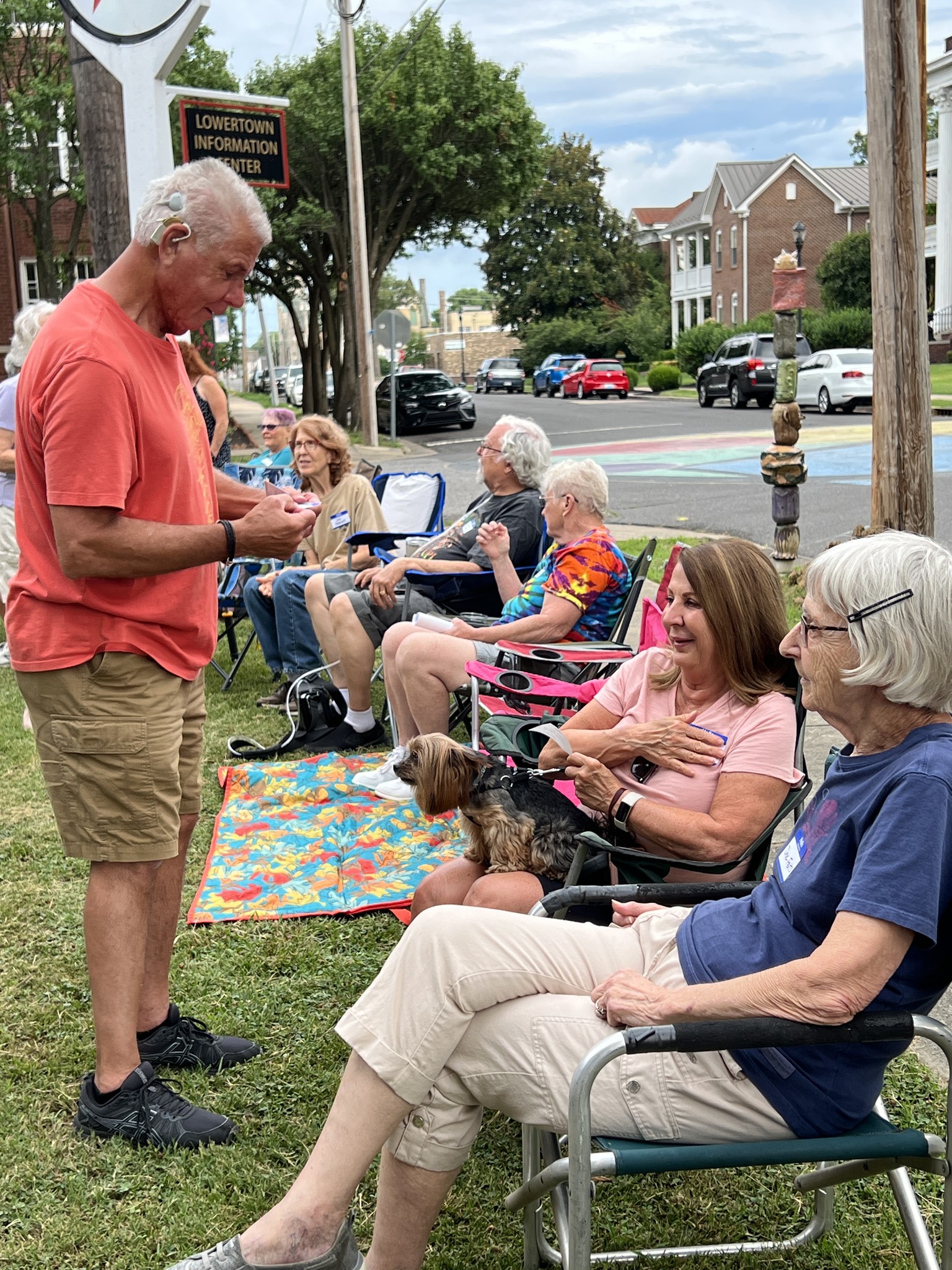 Neighbors chatting at Summer 2023 mtg